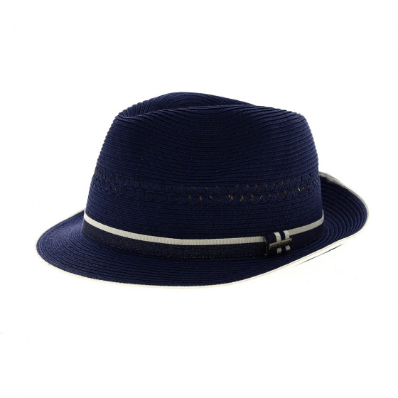Blue Straw Effect Trilby Magellan Hat - Stetson