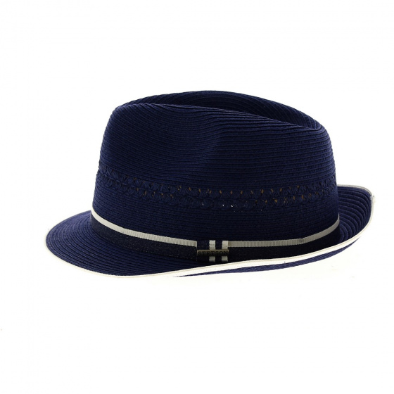 Chapeau Trilby Magellan effet paille bleu - Stetson Chapeau Trilby Magellan effet paille bleu - Stetson