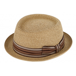 Palermo Paper Porkpie Hat Beige - Traclet