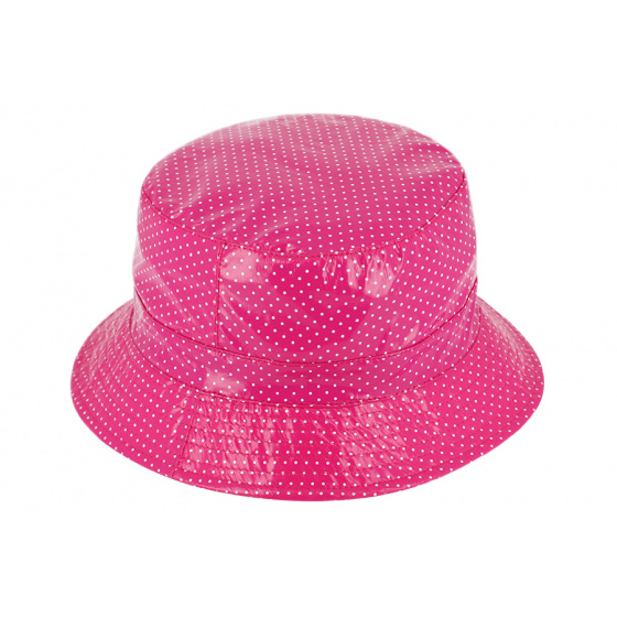 Charlotte Polka Dot Rain Bob Hat in Pink - Traclet