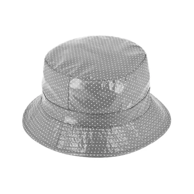 Charlotte Polka Dot Rain Bucket Hat in GRAY - Traclet Reference: 11679 | Traclet Hat Shop