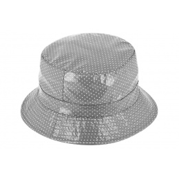 Chapeau Bob de Pluie Charlotte à Pois Gris - Traclet