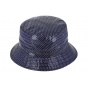 Navy Polka Dot Charlotte Rain Bucket Hat - Traclet