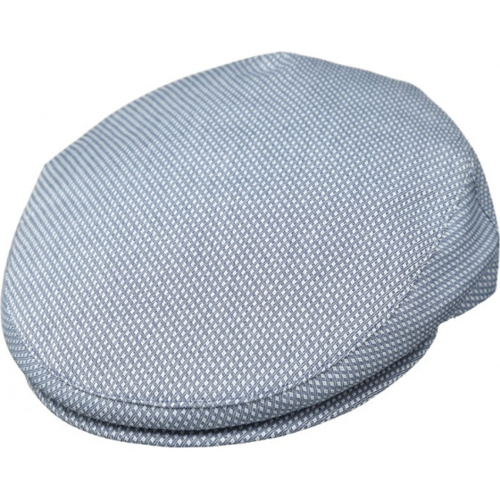 Blue Ravenne Cotton Flat Cap - Traclet