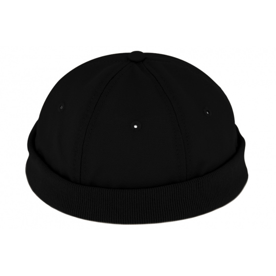 Bonnet Docker Crémone Coton Noir - Traclet Bonnet Docker Crémone Coton Noir - Traclet