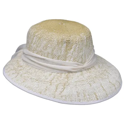 Casquette Paille San Vito Femme Foulard - Tracle Reference : 11690 | Chapellerie Traclet