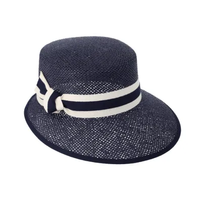 Brescia Navy Straw Visor Cap - Traclet Reference: 11692 | Traclet Hat Shop