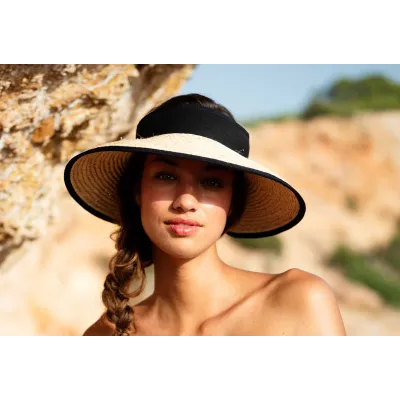 Natural Straw Tambou Visor Cap - Barts