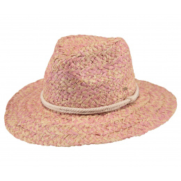 Fatua Natural Straw & Pink Traveller Hat - Barts