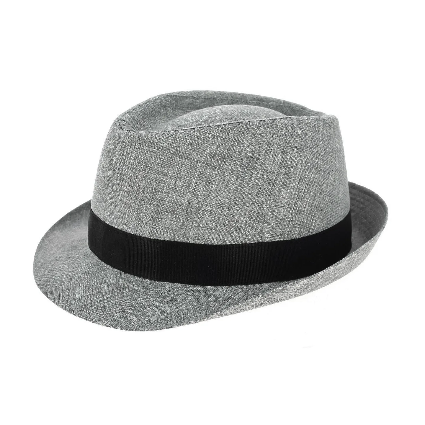 Chapeau Trilby Fonteno Lin Gris & Beige - Marone Reference : 6268 | Chapellerie Traclet