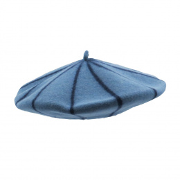 Twilight Blue Marinière Beret - the French beret