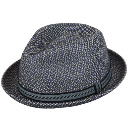 Chapeau Mannes Trilby / PorkPie Hat Navy - Bailey