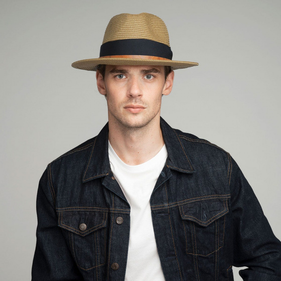 Chapeau Fédora Denney Paille Papier latte - Bailey Chapeau Fédora Denney Paille Papier latte - Bailey