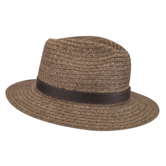 Brown Straw Traveller Hat by Foley Bailey