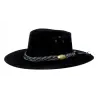 Black Wallaroo Leather Hat - Jacaru Reference: 11761 | Traclet Hat Shop