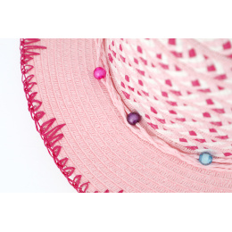 Children's Monaco Pink Wide Brim Hat - Traclet