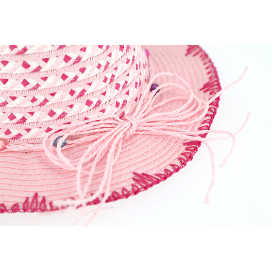 Children's Monaco Pink Wide-Brimmed Hat - Traclet