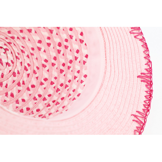 Children's Monaco Pink Wide-Brimmed Hat - Traclet