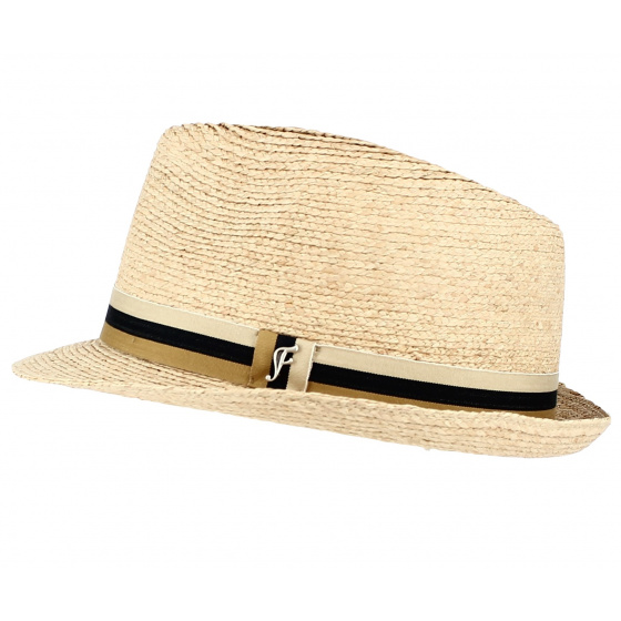 San Fernando Natural Straw Trilby Hat - Fléchet San Fernando Natural Straw Trilby Hat - Fléchet