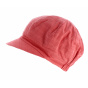 Reversible Coral Cotton Cube Newsboy Cap - Traclet
