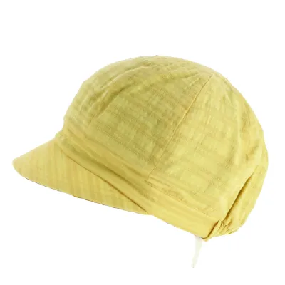 Reversible Newsboy Cap Cubes Yellow Cotton - Traclet Reference: 11792 | Traclet Hat Shop