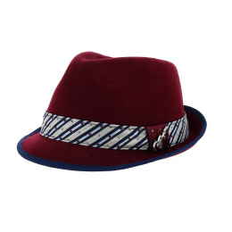 Trilby Ringo Hat Bordeaux