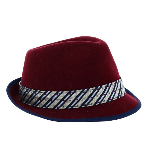 Burgundy Ringo Trilby Hat