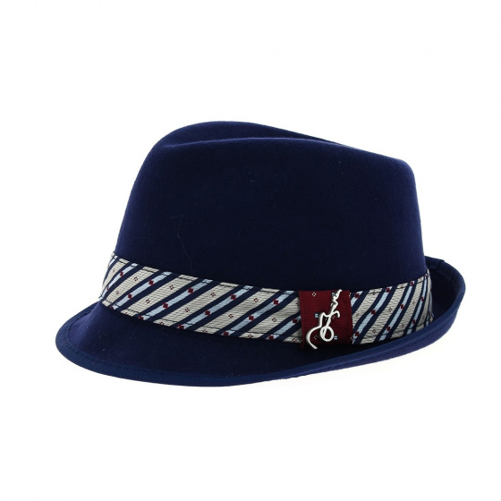 Trilby Ringo Hat Navy Blue