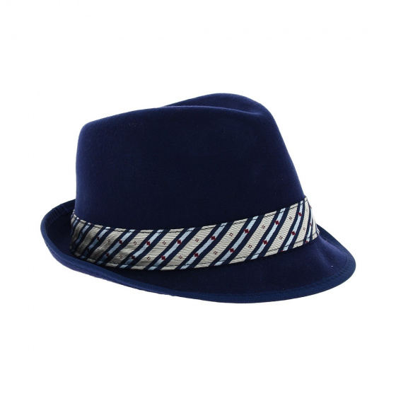 Chapeau Trilby Ringo Bleu marine