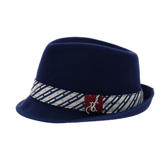 Ringo Navy Blue Trilby Hat