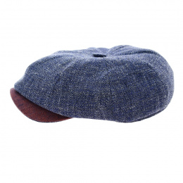 Napoli Eight Panel Cap in blue and red