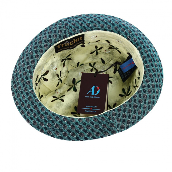 Chapeau Trilby vert et gris - Alfonso D'Este Chapeau Trilby vert et gris - Alfonso D'Este