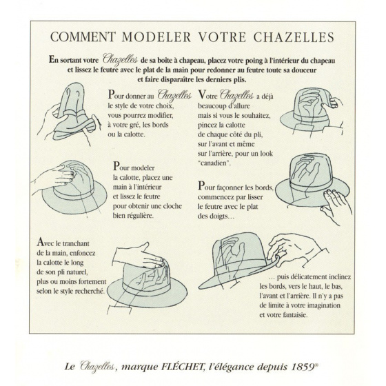 Chapeau flechet feutre pliable Chapeau flechet feutre pliable