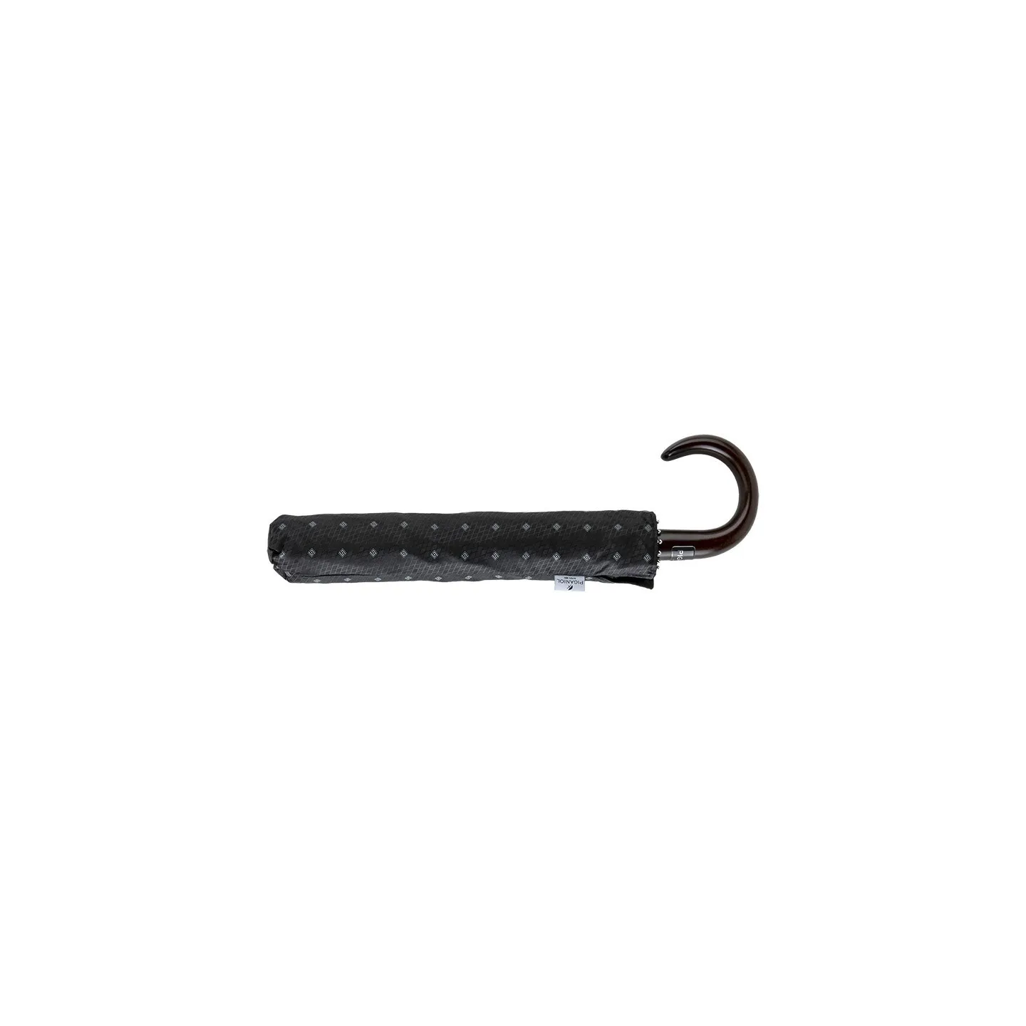 Medium folding umbrella with curved wooden handle - Piganiol Reference: 11836 | Chapellerie Traclet