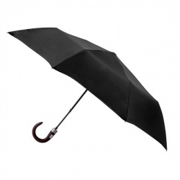 Mini Folding Umbrella Black curved handle - Piganiol
