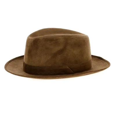 Chapeau Gambler Alcantara Noisette - Crambes