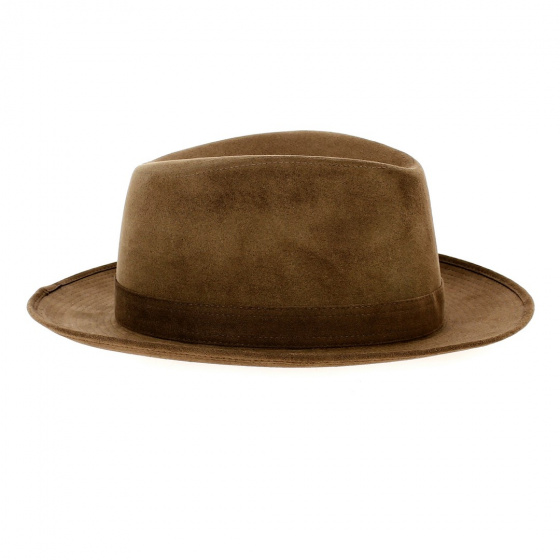 Chapeau Homburg Alcantara Noisette - Crambes