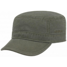 Gosper Cotton Khaki Military Cap - Stetson