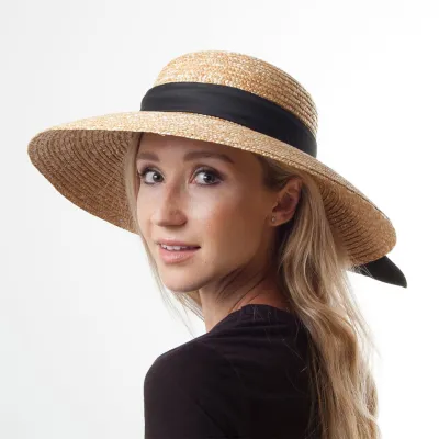 Chapeau Canotier en Paille Milan