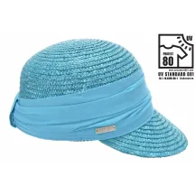 Casquette Paille Naturelle Azur - Seeberger Reference : 11892 | Chapellerie Traclet