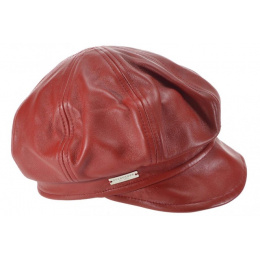 Gavroche Cap Red Leather - Seeberger