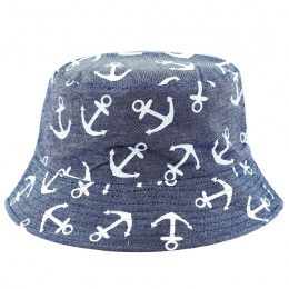 Denim Anchor Bucket Hat - Traclet