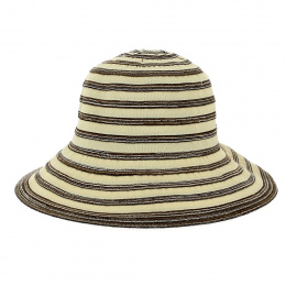 Valentine Beige Wide-Brimmed Hat - Traclet