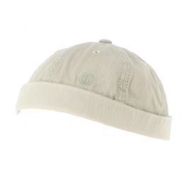 Beige Cotton Miki Beanie