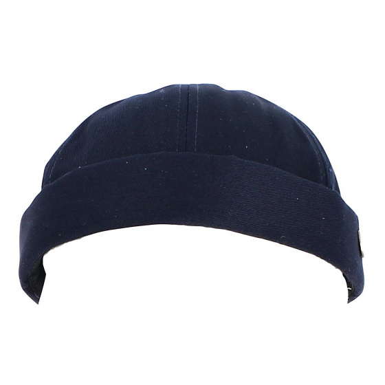 Navy Cotton Docker Beanie - Traclet