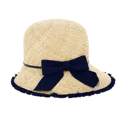 Christina Raffia Straw Cloche Hat - Traclet Reference : 11958 | Traclet Millinery