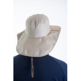 Bordeaux Traveller Hat with Neck Protection Beige - Soway