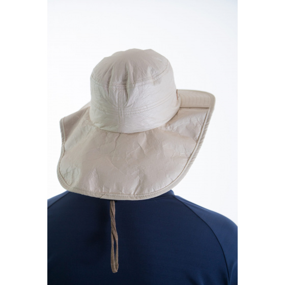 Beige Traveller Hat with Neck Guard - Soway