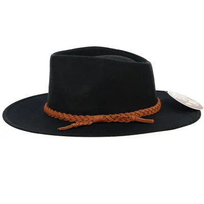 Chapeau Traveller Whitfield Noir - Aussie Apparel Reference : 11977 | Chapellerie Traclet