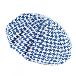 Béret Basque Myosotis Blanc Bleu - Laulhère